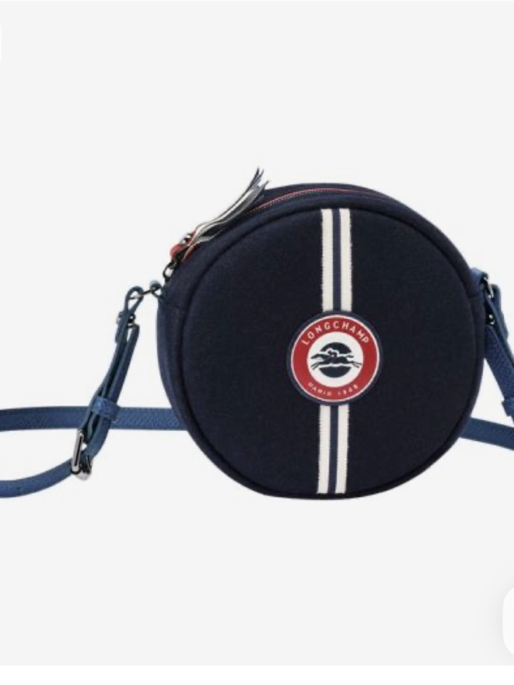 Longchamp Cocarde Round Crossbody Bag Paris 1948 Wool Felt Rare